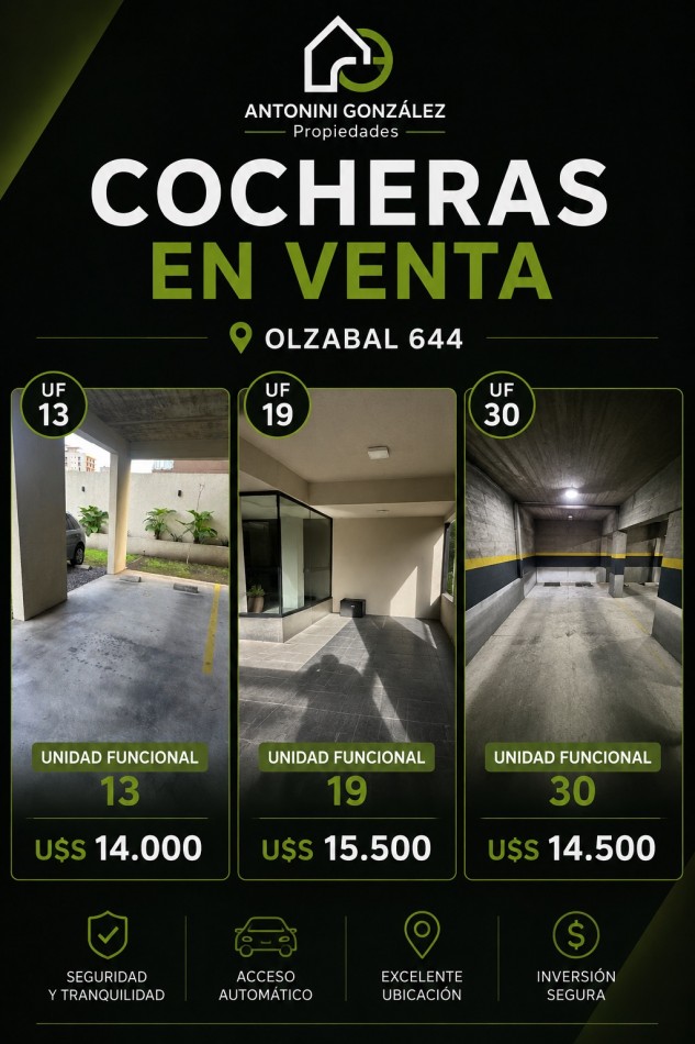 Venta de cocheras en Ituzaingo Norte