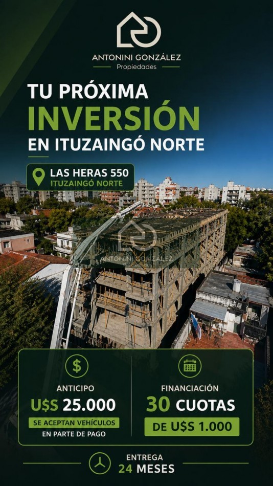 Monoambiente al Pozo en Ituzaingo Centro | Las Heras 550 | Financiacion Exclusiva